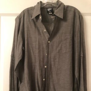 Lightweight grey cotton button up